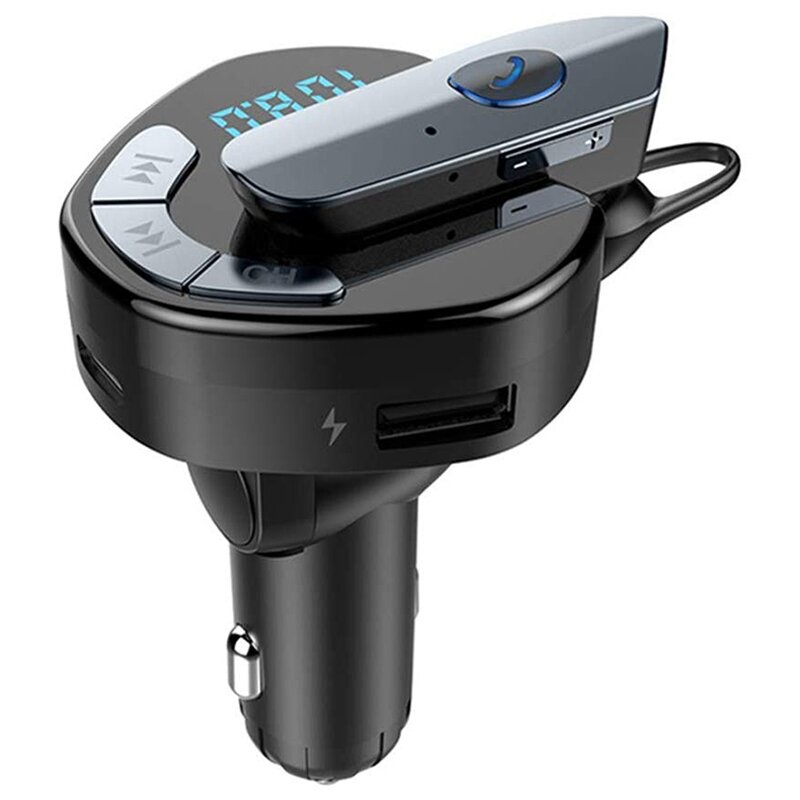 Transmisor FM Bluetooth inalámbrico para coche, adaptador y receptor de Audio, adaptador Bluetooth para coche, cargador MP3 inalámbrico