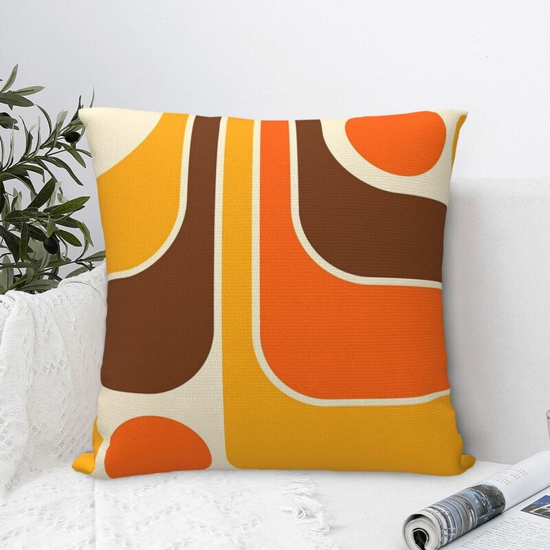 Retro Geometric Design Square Pillowcase Pillow Cover Polyester Cushion Decor Comfort Throw Pillow for Home Bedroom