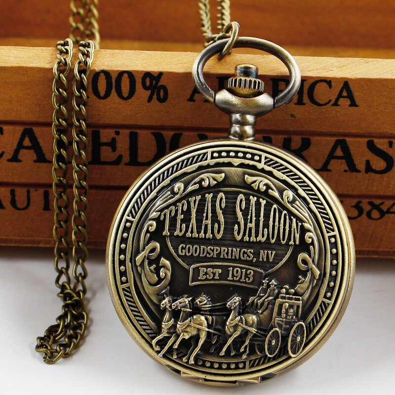 Colección de relojes de bolsillo con movimiento de cuarzo, colgante Steampunk personalizado con reloj de cadena, regalos populares prácticos 1913