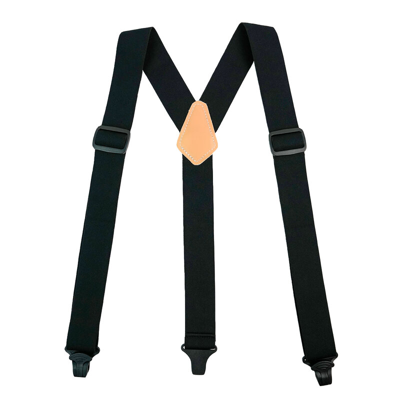KUNN-Bretelles élastiques de style dos en Y avec clips en plastique pour hommes, bretelles de 1.5 pouces de large, adaptées à l'aéroport