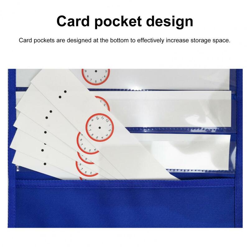 Tabla de bolsillo de horario diaria con 14 bolsillos transparentes, bolsa colgante de 13 tarjetas para aula, estudiantes, niños, horario preescolar