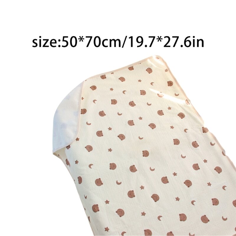 แผ่นรองเปลี่ยนผ้าอ้อมเด็กระบายอากาศได้ผ้าคลุมผ้าอ้อมกันน้ำเพื่อการเปลี่ยนแปลงผ้าอ้อมได้ง่าย QX2D