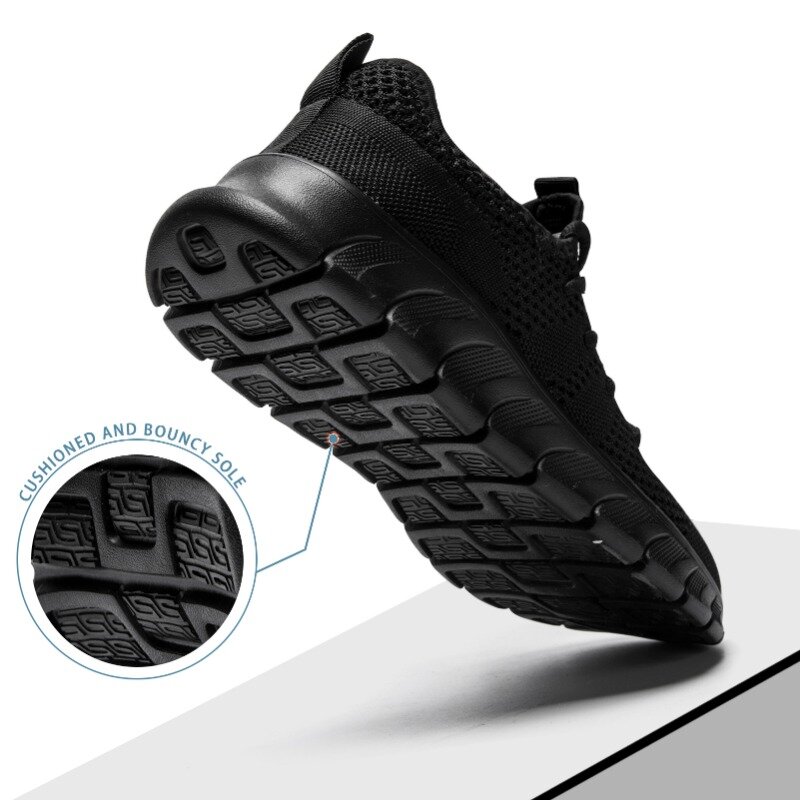 Damyuan-Zapatillas deportivas de malla para Hombre, zapatos ligeros informales, atléticos, planos, con cordones, para exteriores