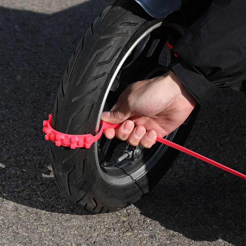 Universal Motorcycle Tires Anti-skid Chain Strip Triangle Anti-skid Tie Emergency Seat Belt Emergency Tire Snowfield Chain