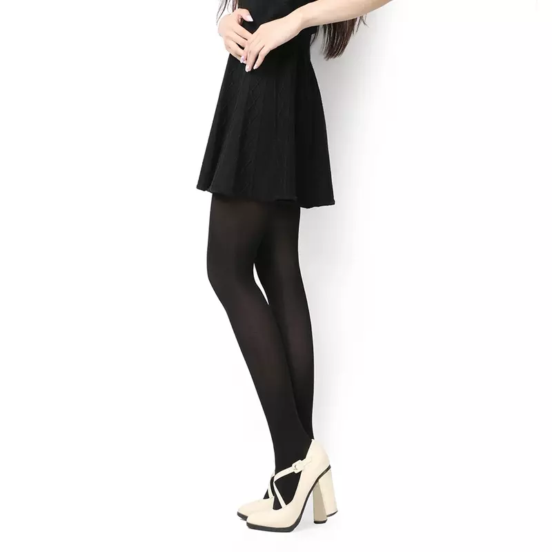 Meia-calça feminina com pés grossos, meia-calça clássica e opaca 120d, moda primavera e verão