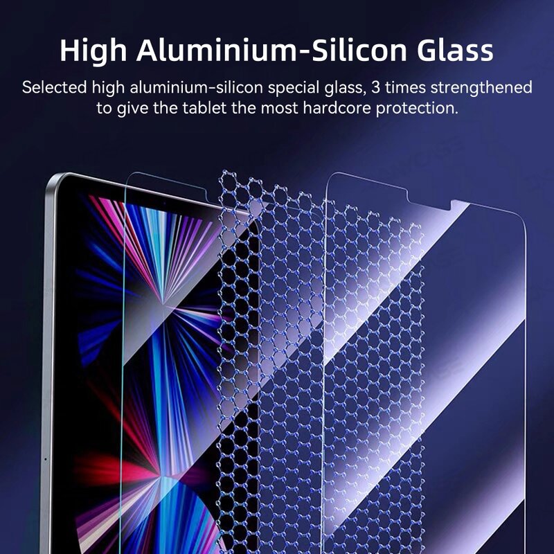 Apple iPad Pro用強化ガラス,画面保護,防塵,簡単な設置,ipad air 6, 11, 13インチ,2024