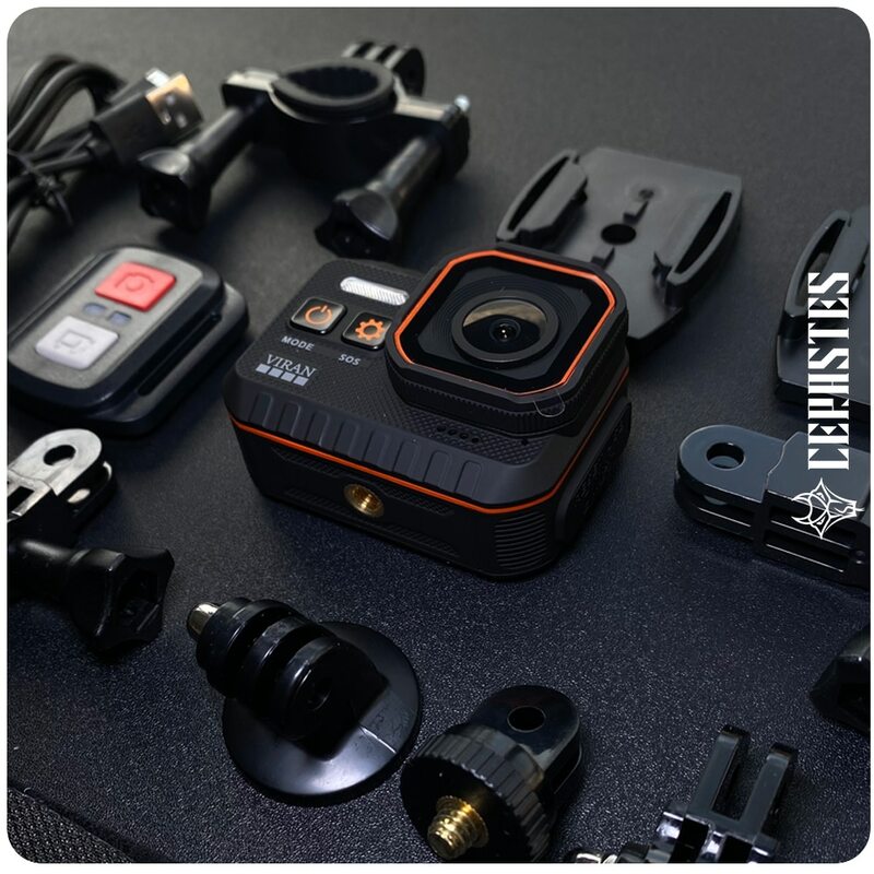 CERASTES 액션 카메라, 리모컨 스크린, 방수 스포츠 카메라, 운전 녹음기, 헬멧 액션 캠, 4K60FPS