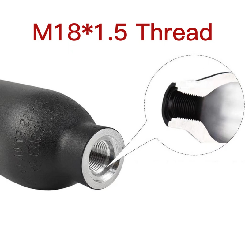 Qupb cilindro de alta pressão, tanque paintball 4500psi, tanque mergulho m18x1.5 rosca 0.35l 0.45l