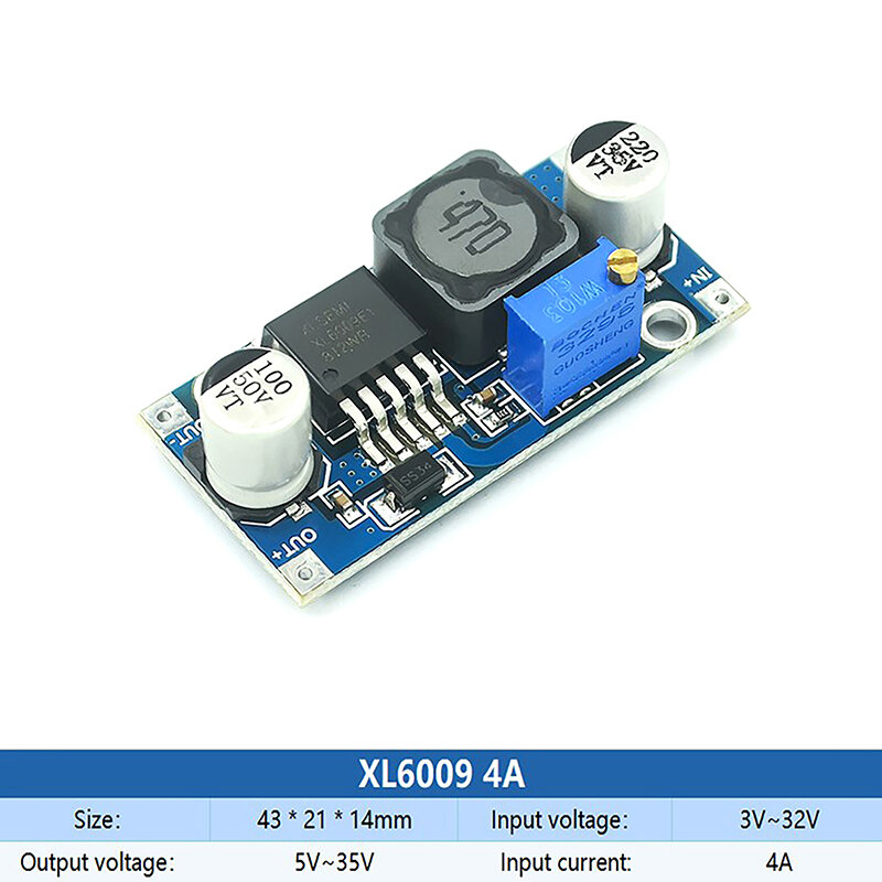1 Stuks Xl6009 Booster Module Lm2577 Step-Up DC-DC Voedingsmodules Uitgang Verstelbare 4a Huidige Module