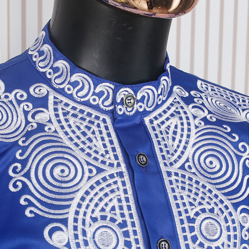 H & D Dashiki رجل أعلى بانت 2 قطعة الزي مجموعة الأفريقي الرجال الملابس 2022 الثراء الأفريقي الملابس للرجال Dashiki قميص مع بنطلون