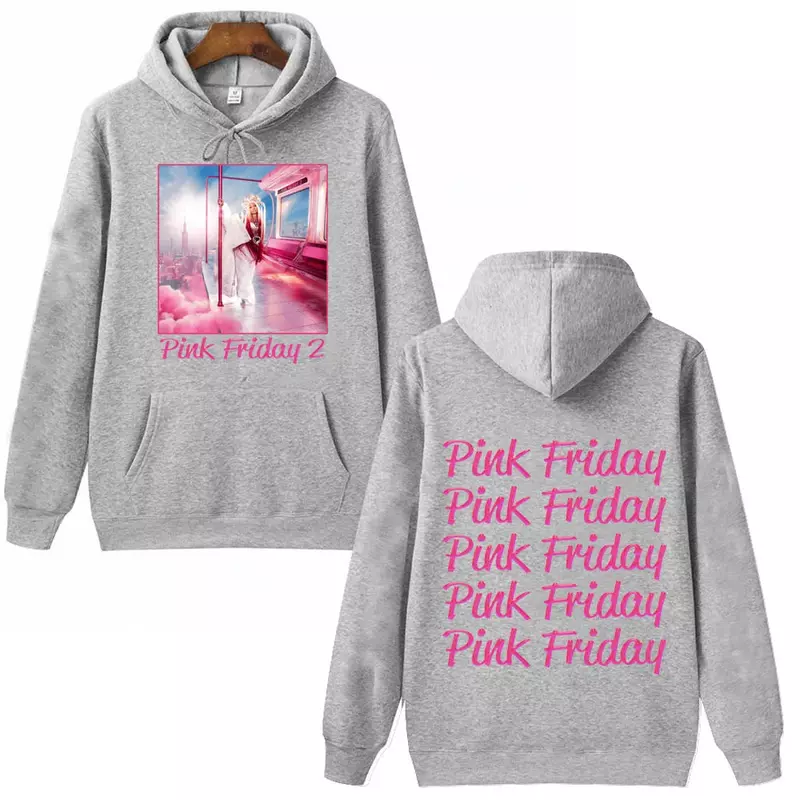 Nicki minaj Pink Friday 2เสื้อมีฮู้ดแนวฮิปฮอปฮาราจูกุสำหรับผู้ชายผู้หญิง