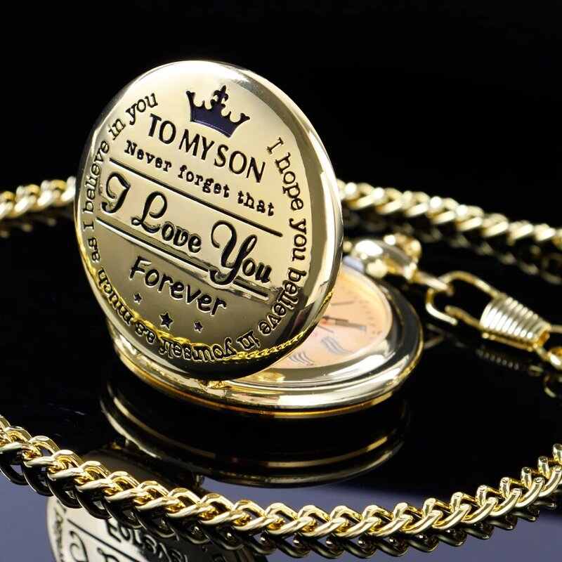 Miglior regalo orologio da tasca al quarzo catena per mio figlio collana Fob orologi uomo festa dei bambini bambini regalo ragazzo regalo Reloj De Bolsillo