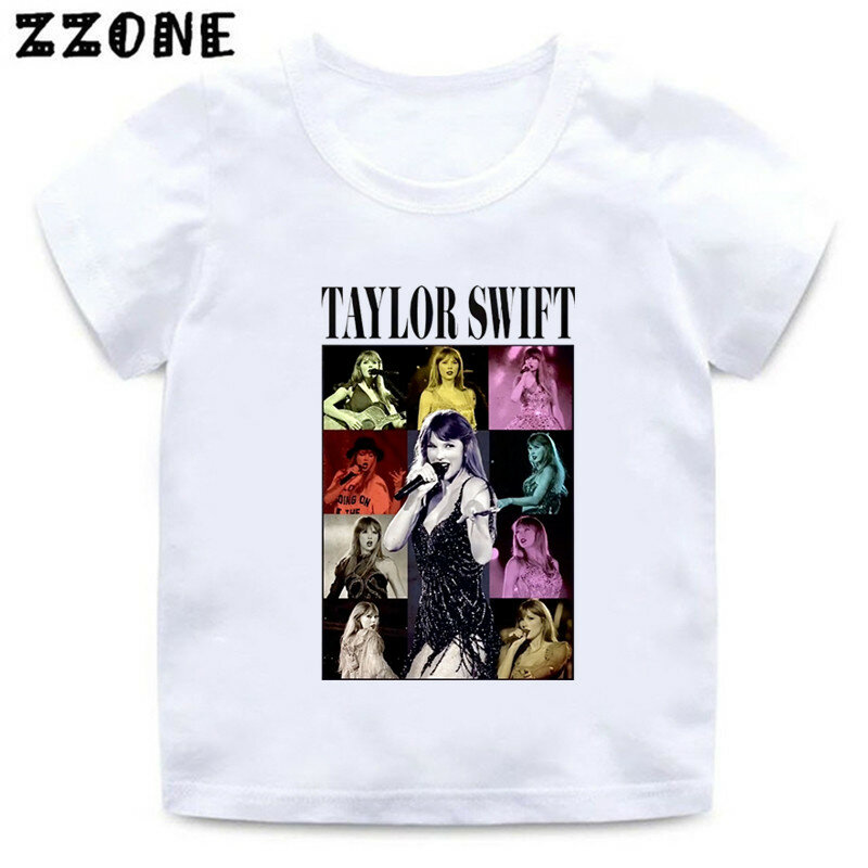 Vendita calda famoso cantante Taylor ERAS Tour Swift Graphic T-shirt per bambini vestiti per ragazze maglietta per neonati maglietta estiva per bambini, ooo5873
