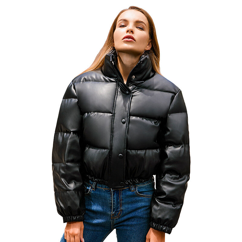 여성용 드롭 숄더 패딩 코트, 겨울 재킷
