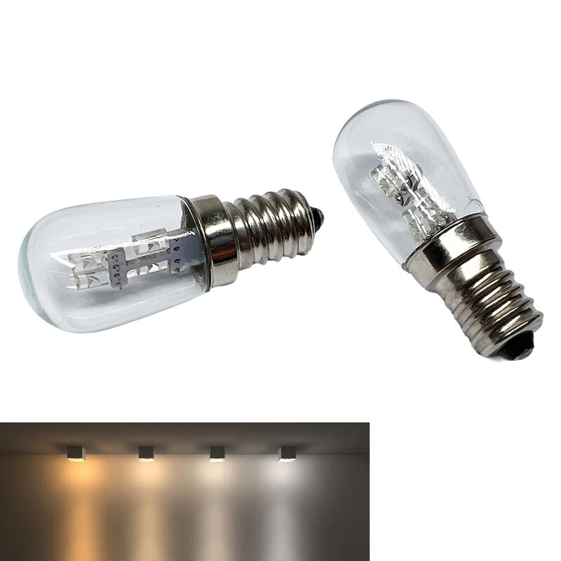 Cuentas de lámpara en línea E12 AC 110V 220V, 1W, bombilla LED, fuente de luz decorativa, plástico, PC, vidrio, blanco frío/cálido