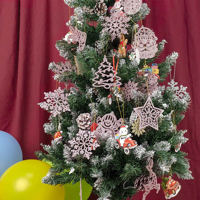 Christmas Tree Hanging Ornaments, Boneco de Neve, Rena, Santa, Floco de Neve, Decoração de Inverno, Enfeites de Ano Novo, 42 Pcs, 20Pcs