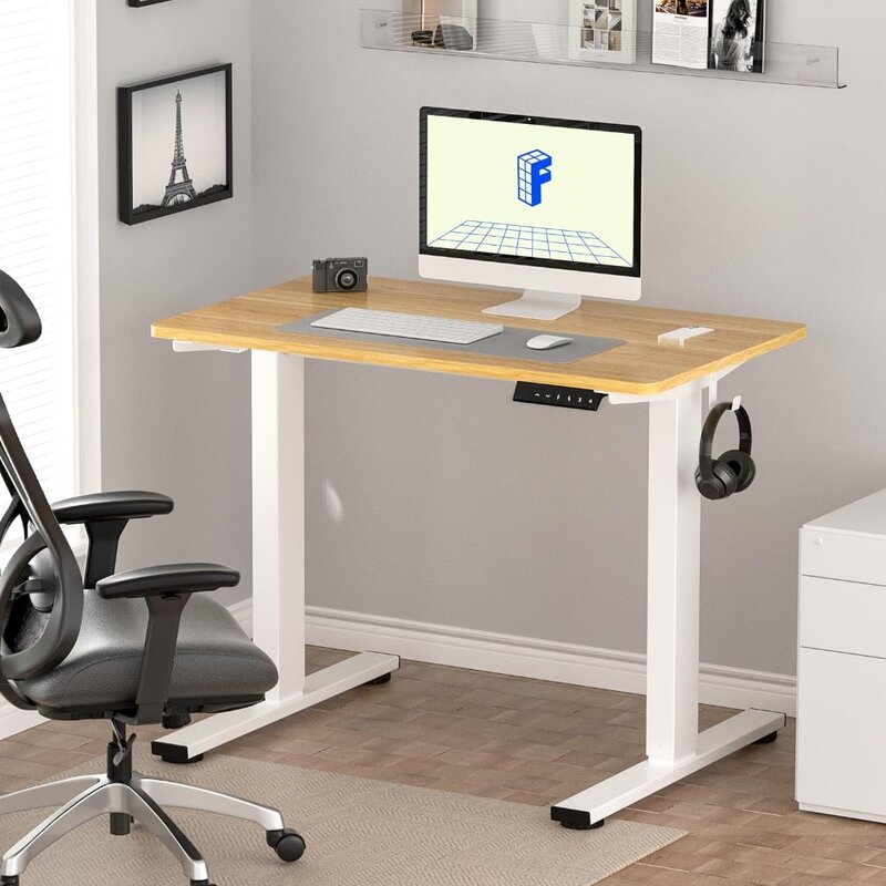 FLEXISPOT Standing Desk 48 x 24 Inches Height Adjustable Desk Whole-Piece Desktop Electric Stand up Desk Home Office
