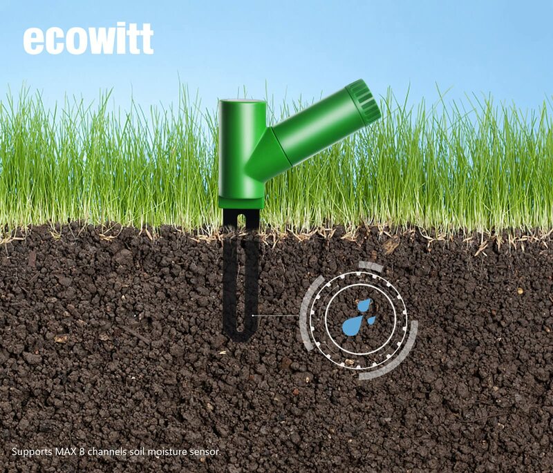 ECOWITT-Humidimètre du sol WH51, testeur de sol, moniteur d'eau pour plantes de jardin à 8 canaux, capteur uniquement, ne peut pas être utilisé seul