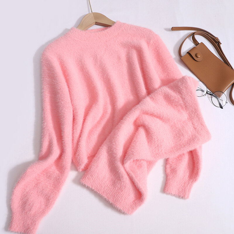 Autumn Knitted Skirts Two-piece Set Women O-neck Long-sleeved Sweater Short Skirt Suit Casual Fashion Slim Soft Pullover Top