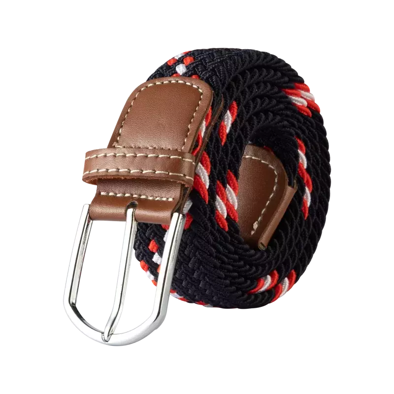 Cinturón informal tejido de tela elástica Unisex, hebilla de Pin expandible, lona elástica trenzada, cinturón de ocio Simple y elegante para hombres y mujeres