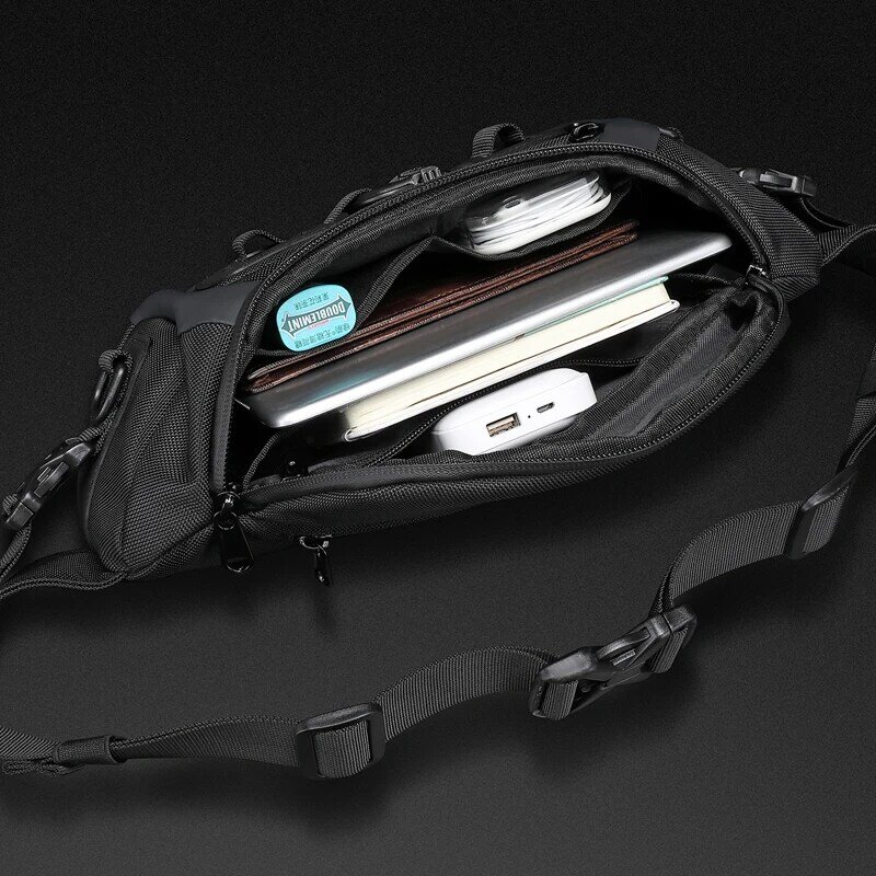 OZUKO-riñonera táctica para el pecho, bolsa deportiva impermeable, multifuncional, de viaje, pequeña