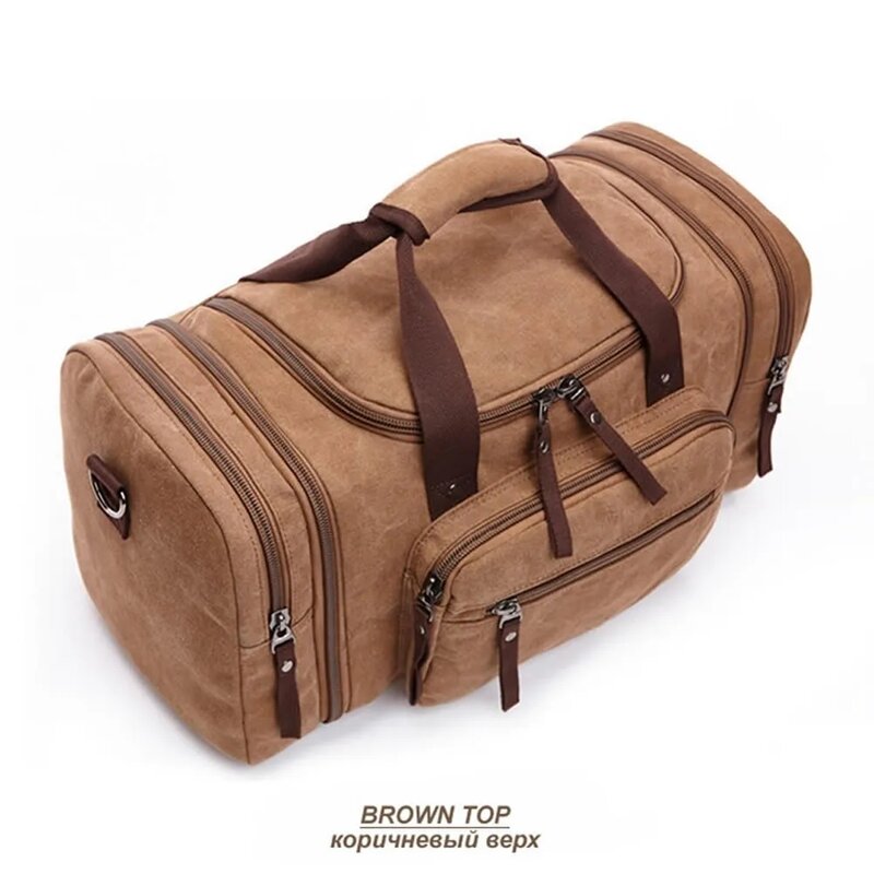 GNWXY-bolsa de viaje de lona de gran capacidad para hombre, bolso de mano portátil para la noche, bolsas de equipaje, bolsas de lona Retro, envío directo