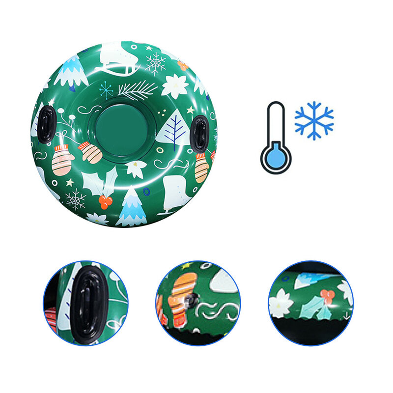 Anel inflável temático do esqui do Natal, anel do esqui do PVC, produtos aquáticos, elasticidade alta e resistência fria