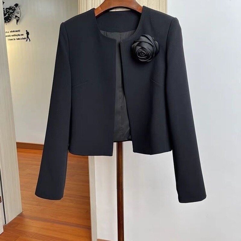 Chaqueta corta de gama alta para mujer, abrigo informal, traje pequeño, primavera y otoño, 2024