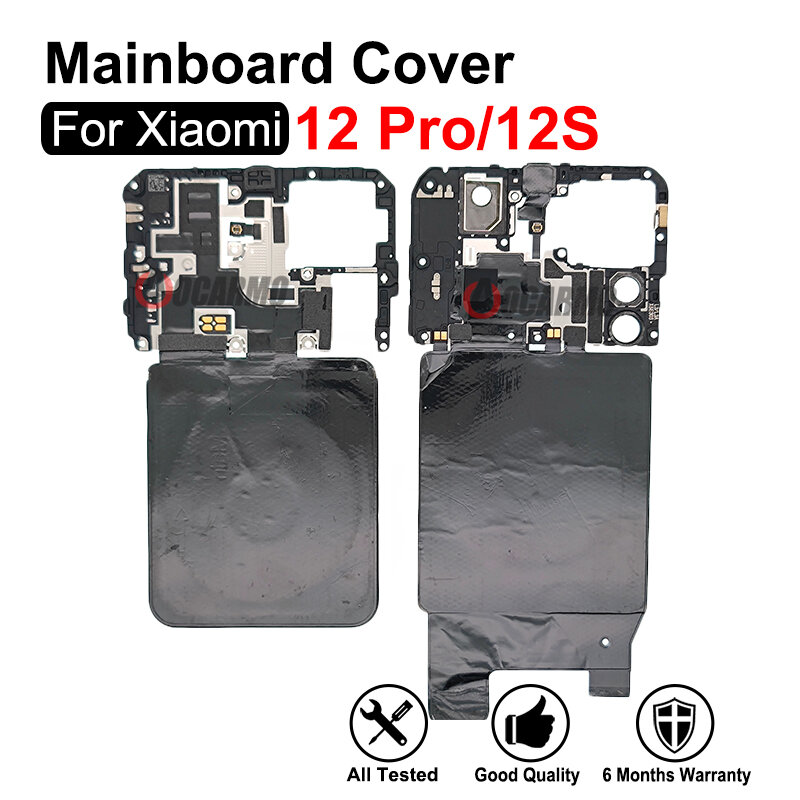 Penutup papan utama Motherboard untuk Xiaomi 12 Pro Mi 12s, koil pengisian daya nirkabel, modul NFC suku cadang pengganti