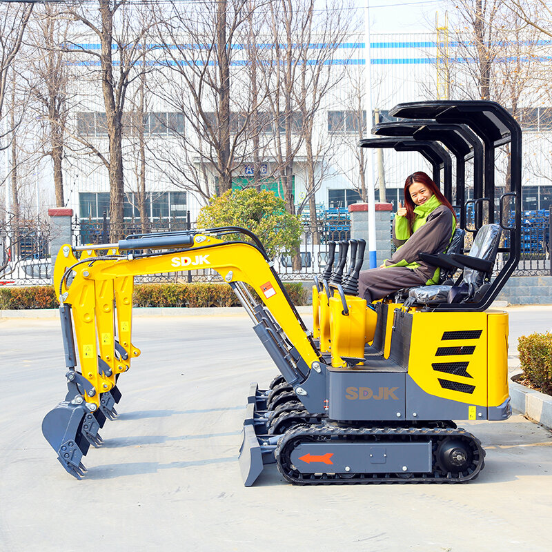 จีนผู้ผลิต JKW-12PLUS 1ตัน Mini Excavator 1000Kg ขุดเครื่องไฮดรอลิก Crawler ขนาดเล็ก Digger โรงงานราคาขาย