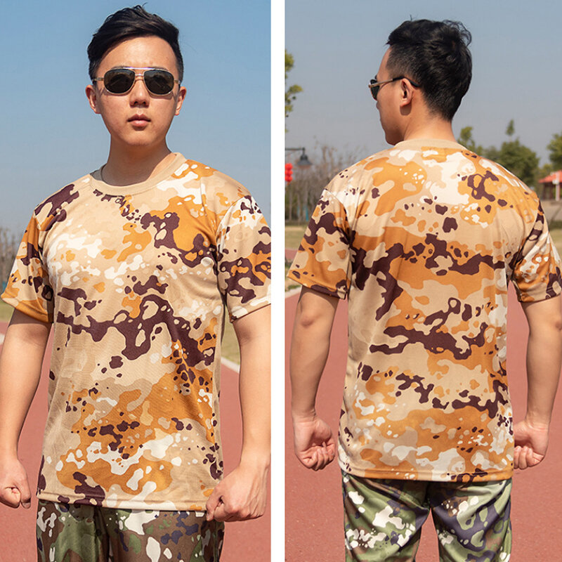 Camicie da caccia mimetiche da uomo camicia da pesca tattica magliette militari dell'esercito Camo escursionismo campeggio vestiti ad asciugatura rapida