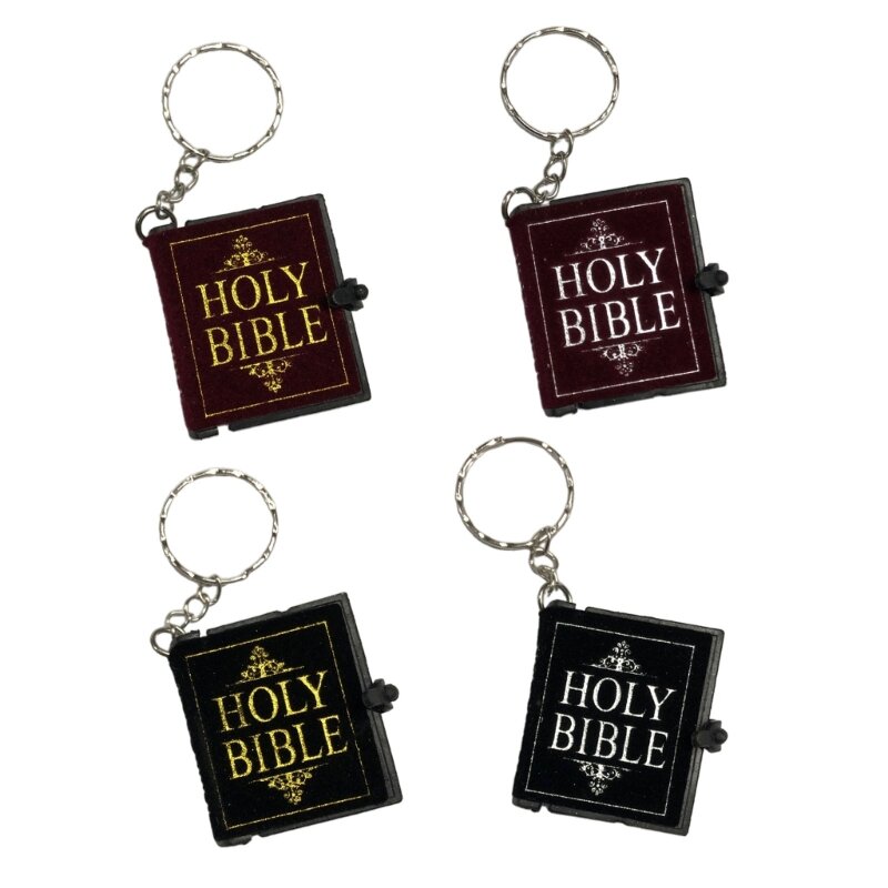 Zachte stof Bijbel sleutelhanger tas hanger creatieve kleine boek sleutelhanger accessoire Drop Shipping