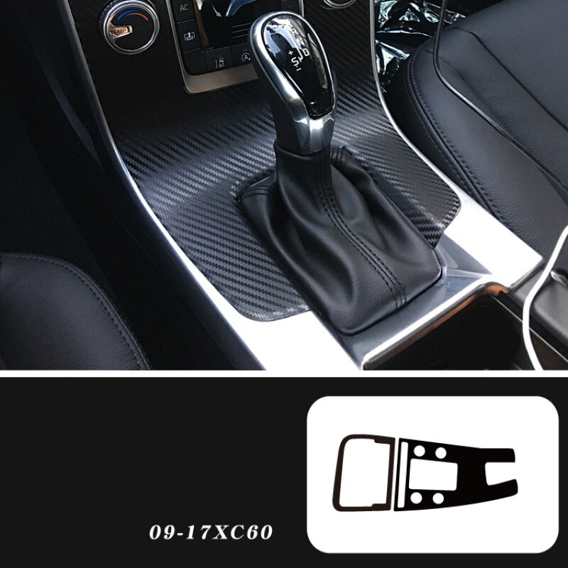 Para volvo s60 v60 xc60 fibra de carbono película protetora interior do carro adesivo engrenagem controle central maçaneta da porta painel navegação ar
