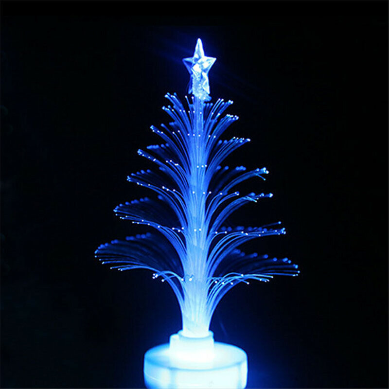 Luz nocturna de fibra óptica LED colorida para niños, lámpara de árbol de Navidad, regalo de Navidad