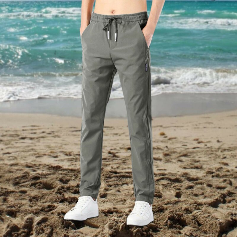 Мужские свободные спортивные брюки с эластичным поясом, повседневные брюки для подростков в Корейском стиле, мужская спортивная одежда для бега