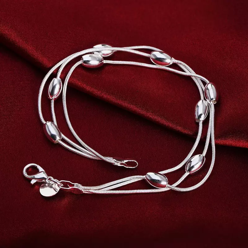 Groothandel, Bedels Kralen Ketting Mooie Armband Zilveren Kleur Mode Voor Vrouwen Bruiloft Mooie Armband Sieraden