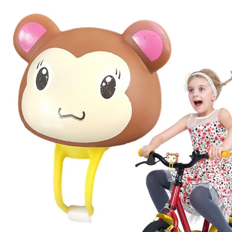 Manillar de motocicleta de silicona suave para niños, decoraciones bonitas, adorno de animales de dibujos animados, juguetes relajantes brillantes elásticos para Scooter y bicicleta