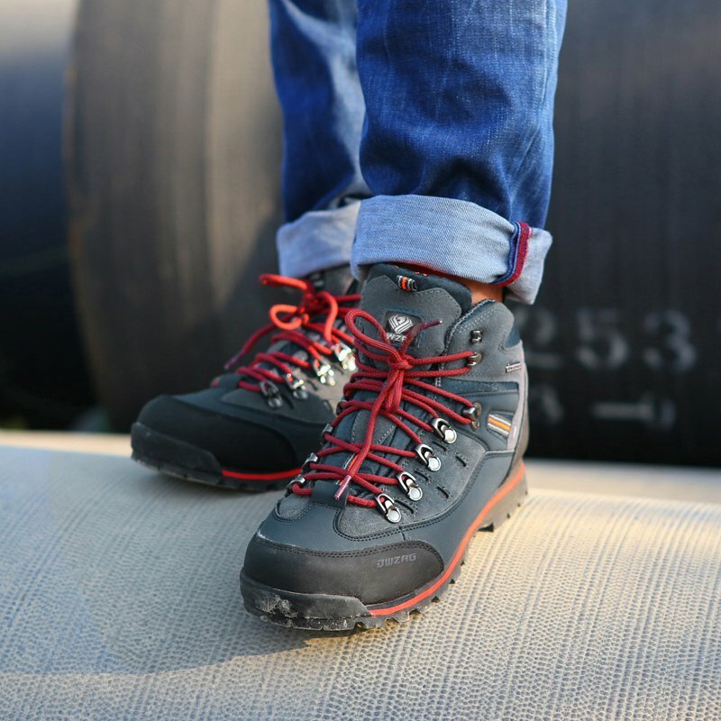 Men Hiking Shoes Waterproof Leather Shoes Climbing & Fishing Shoes New Popular Outdoor Shoes Men High Top Winter Boots