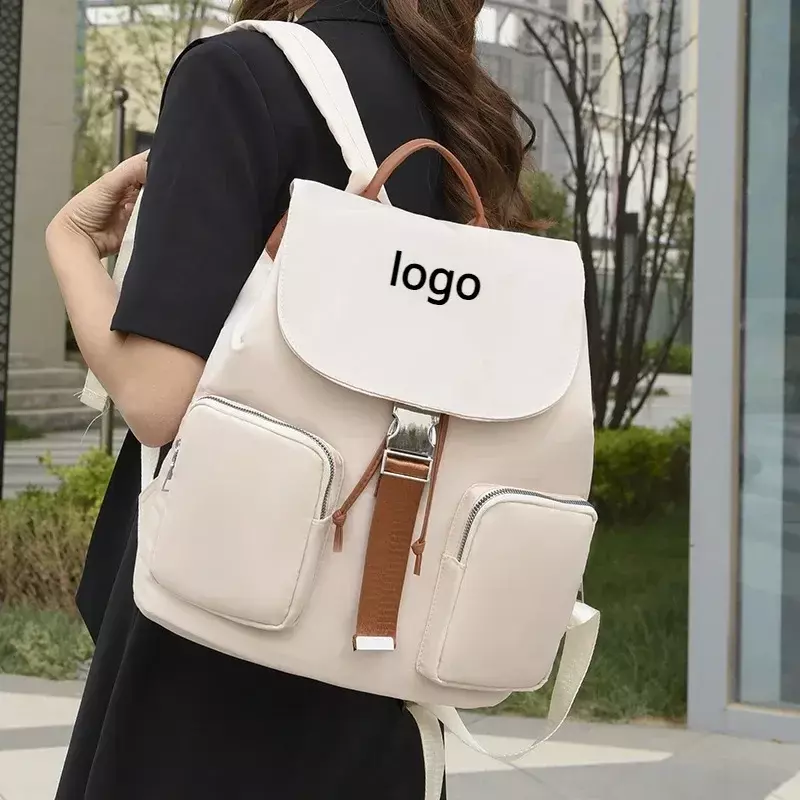 LO-Bolsa portátil simples para senhoras, mochila de grande capacidade, viagem ao ar livre, esportiva, moda casual