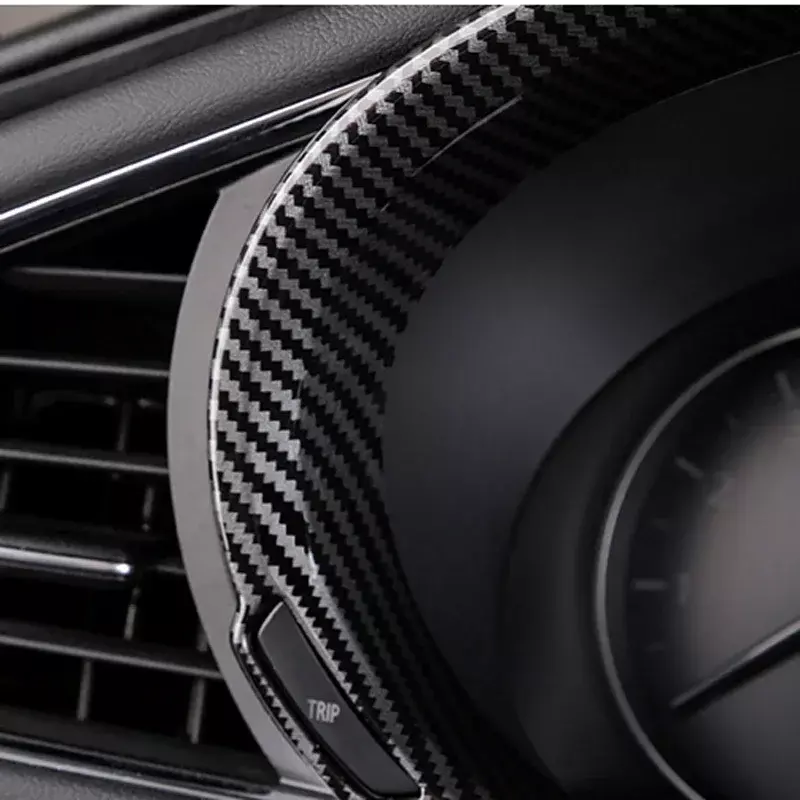 Marco de borde de pantalla para Mazda CX-30, película de medidor de velocidad, Interior de fibra de carbono ABS, accesorios de estilo, CX30, CX 30, 2019, 2020