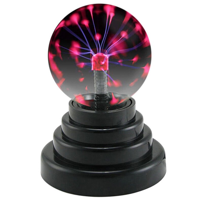 Lampe boule à plasma magique à commande tactile, veilleuse LED, lumière en verre tactile, éclairage de décoration de fête de Noël, escales, 3 pouces