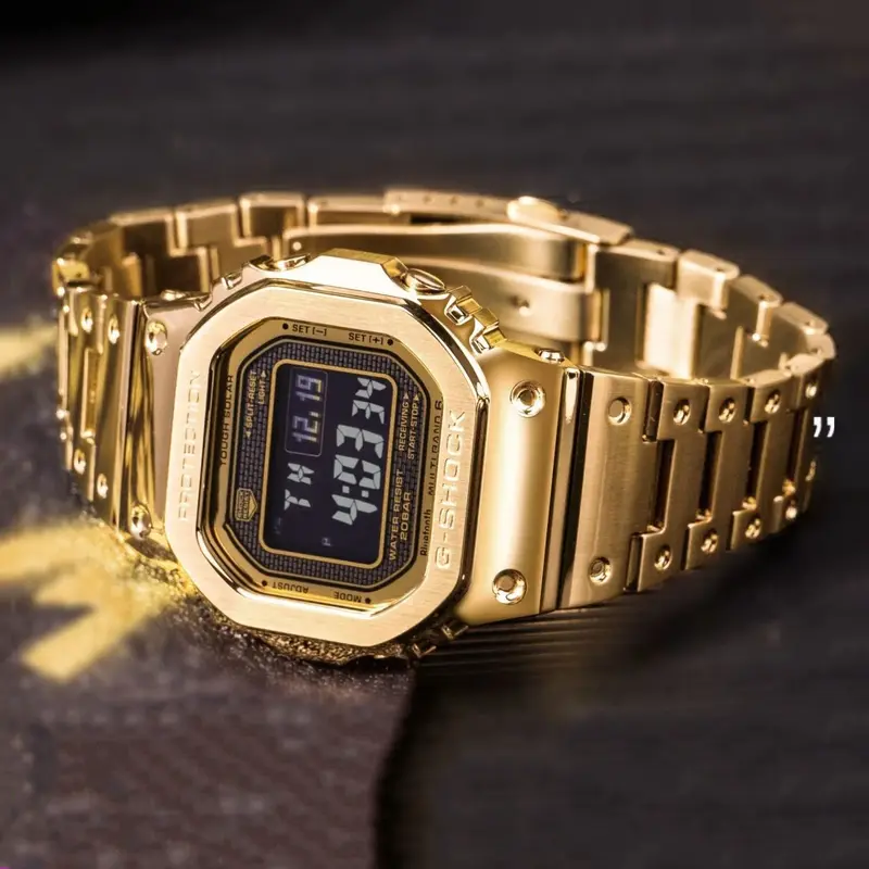 New G-SHOCK GMW-B5000 Series Watch Metal Case Top Fashion Waterproof Watch Men's Gift Solar Multifunctional Stopwatch  Men Watch