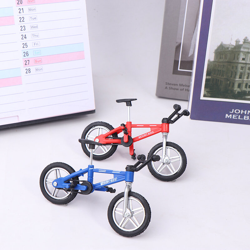 Mini BMX bicicleta montagem bicicleta modelo brinquedos, liga retro, mini gadgets, presente