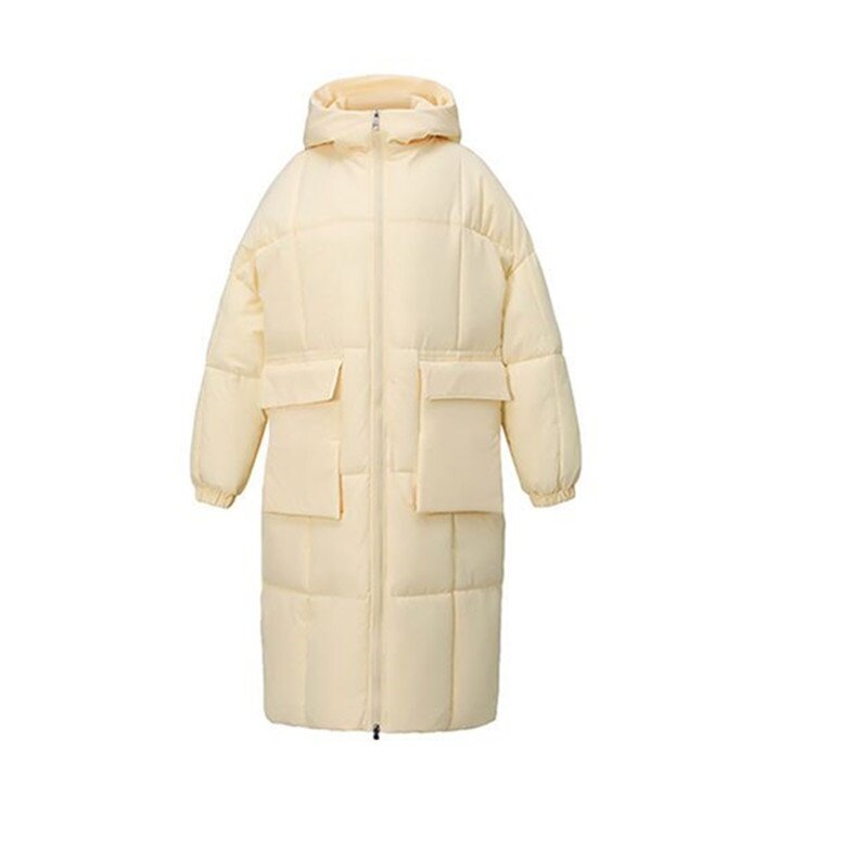 2023 nuovo inverno lungo giacca di cotone donna sciolto coreano ufficio signora cappotto di cotone moda con cappuccio giacche di cotone spesso capispalla femminile