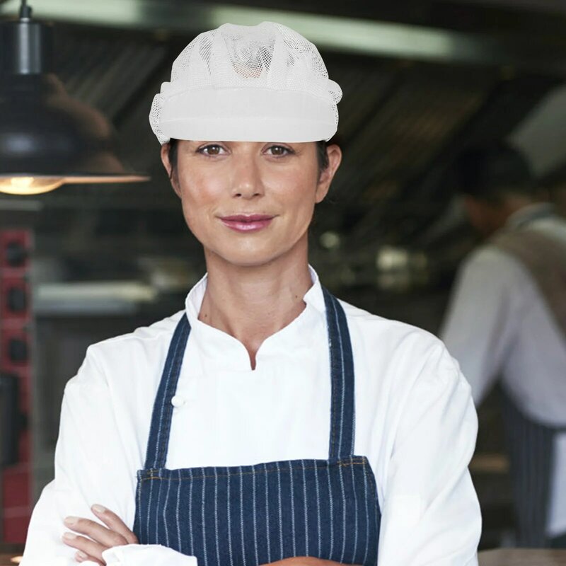 Topi koki dapat dipakai ulang, topi koki untuk memasak dapur, topi seragam koki, topi pelayan, topi memasak restoran