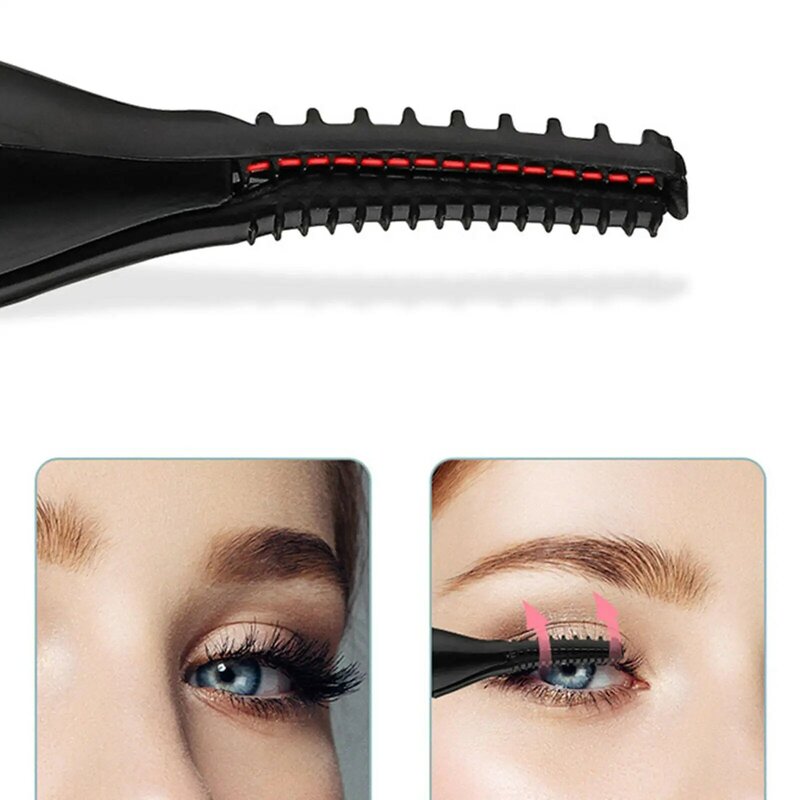 1pcs Portable Electric Heated Eyelash Curler USB Rechargeable Eyelashes Curler For Eye lash Quickl Curling Long Lasting Makeup