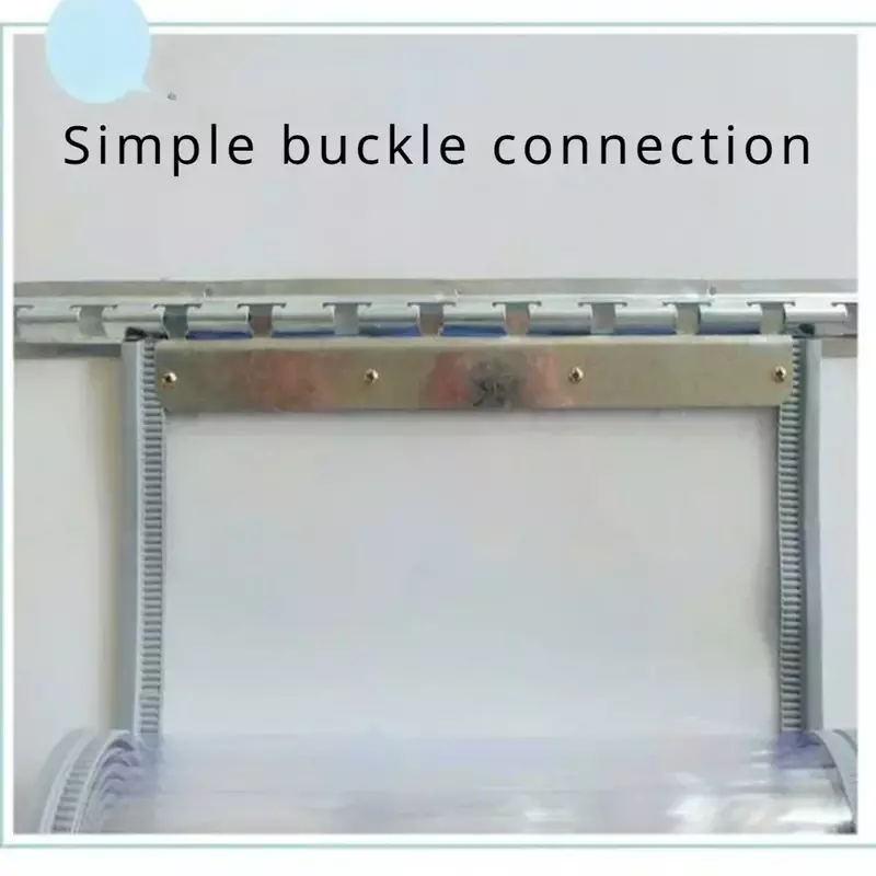Cortina de puerta suave autocebante magnética de PVC, transparente, a prueba de viento y cálida, para centros comerciales domésticos, 2,35 M de longitud