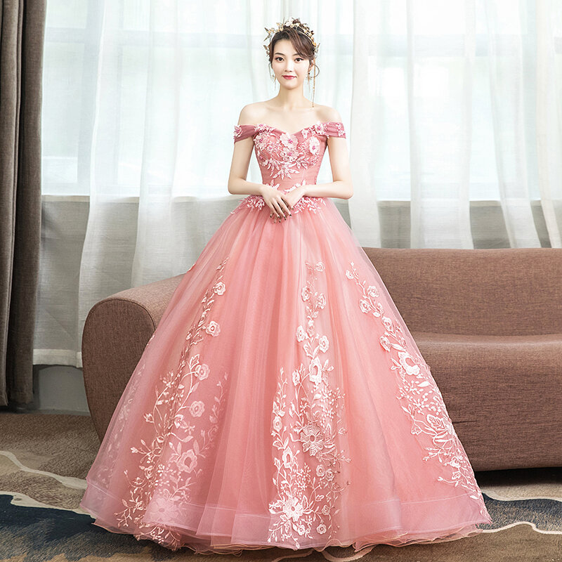 Neuer Stil Hochzeits kleid langes Kleid Tanz konzert Abendkleid