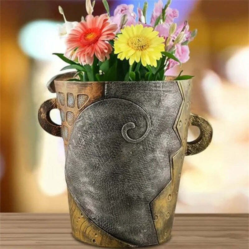 Unique Abstract Beauty Face Flower Pot  Plant Pot Prop Cheek Flat Head Indoor Outdoor Plant Face Planter Garden Supplies ﻿