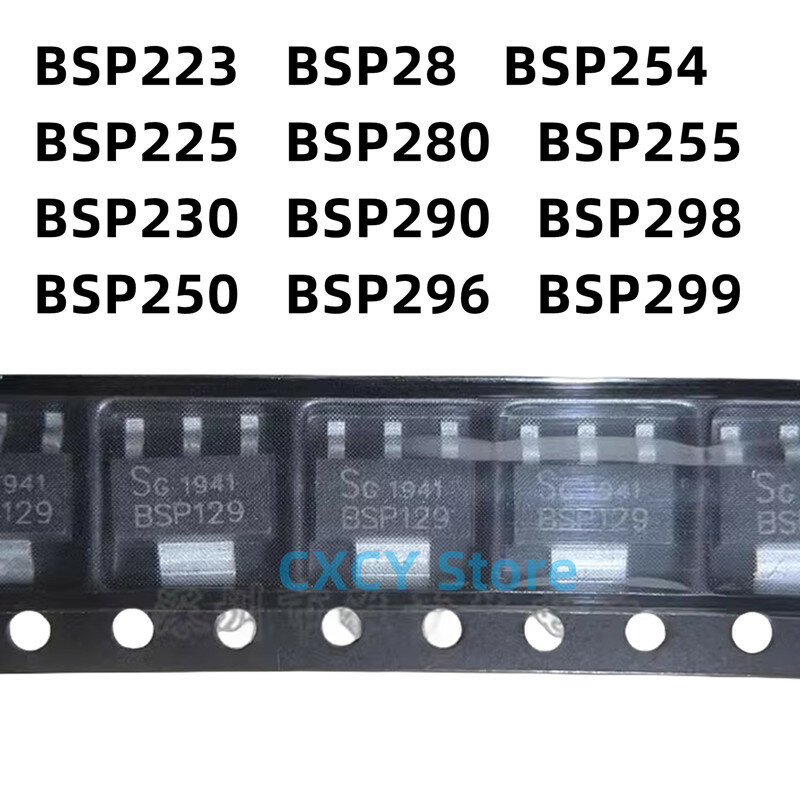 الأصلي MOS أنبوب ، 100% جديد ، BSP223 ، BSP225 ، BSP230 ، BSP250 ، BSP254 ، BSP255 ، BSP28 ، BSP280 ، BSP290 ، BSP296 ، BSP297 ، BSP298 ، BSP299 ، 10 قطعة لكل مجموعة